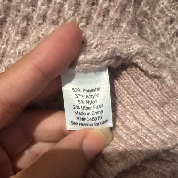 LC Lauren Conrad Blush Cable Knit Sweater - Picture 6 of 8